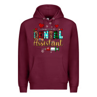 Burgundy Christmas dental assistant Premium Hoodie - JahusDesignShop