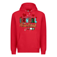 Red Christmas dental assistant Premium Hoodie - JahusDesignShop