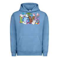 Pigment Pebble Blue Love Nurse Easter Urban Hoodie - OliviaCreatesArt