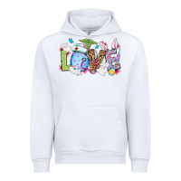 White Love Nurse Easter Urban Hoodie - OliviaCreatesArt