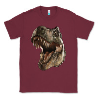 Burgundy Tyrannosaurus T Rex Face Classic Tee - LillyAllenDesigns