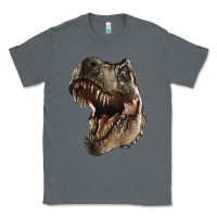 Charcoal Heather Tyrannosaurus T Rex Face Classic Tee - LillyAllenDesigns