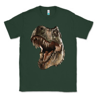 Sports Green Tyrannosaurus T Rex Face Classic Tee - LillyAllenDesigns