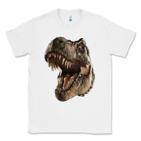 White Tyrannosaurus T Rex Face Classic Tee - LillyAllenDesigns
