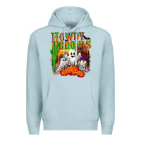 Blue Mist Howdy ghouls Premium Hoodie - NancyCooperArtShop