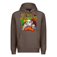 Coffee Howdy ghouls Premium Hoodie - NancyCooperArtShop