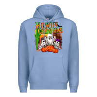 Colony Blue Howdy ghouls Premium Hoodie - NancyCooperArtShop