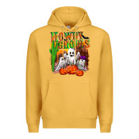 Mustard Howdy ghouls Premium Hoodie - NancyCooperArtShop