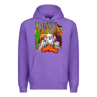 Purple Howdy ghouls Premium Hoodie - NancyCooperArtShop