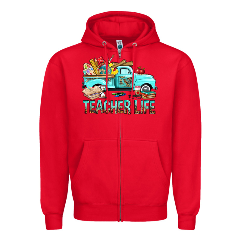 Teacher Life With Truck Zipper Hoodie by BundleAndBundleShop | Teevron