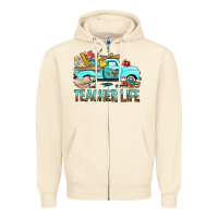 Sandshell Teacher Life With Truck Zipper Hoodie - BundleAndBundleShop