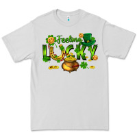 Dove Grey feeling lucky Premium Tee - FaDigitalArtStudio
