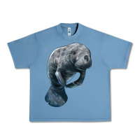 Pebble Blue Manatee Illustrations Urban Heavy Tee - LillyAllenDesigns