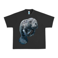 Pigment Black Manatee Illustrations Urban Heavy Tee - LillyAllenDesigns