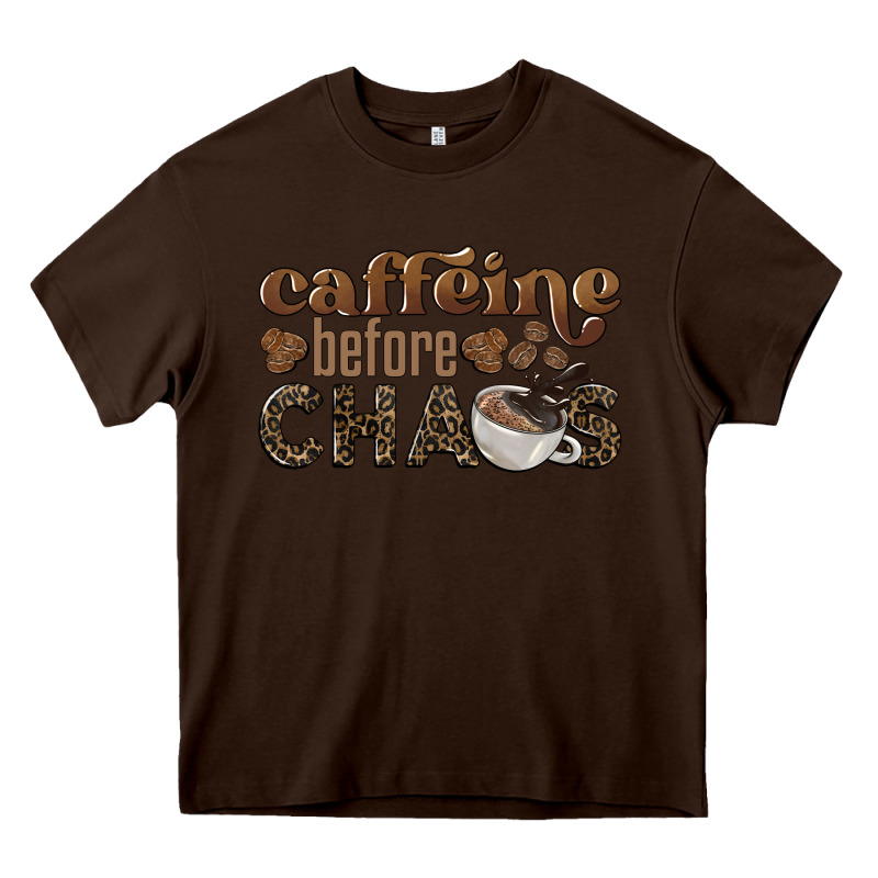 Caffeine Before Chaos Heavy Core Tee by BarkalooDesign | Teevron