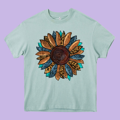 Fall Tooled Lather Leopard Heavy Core Tee Designed By Ranaportraitstore