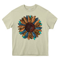 Mossy fall tooled lather leopard Heavy Core Tee - RanaPortraitStore