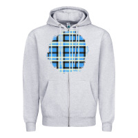 Heather Grey Winter Tartan Patch Zipper Hoodie - BundleAndBundleShop