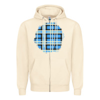 Sandshell Winter Tartan Patch Zipper Hoodie - BundleAndBundleShop