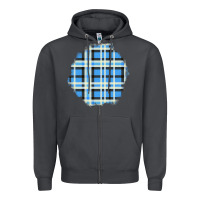 Smoke Winter Tartan Patch Zipper Hoodie - BundleAndBundleShop