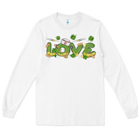 White st patricks love nurse Long Sleeve Tee - MaliasSmallBusiness
