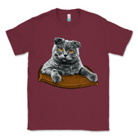 Burgundy Scottish Fold Classic Tee - LillyAllenDesigns