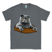Charcoal Heather Scottish Fold Classic Tee - LillyAllenDesigns