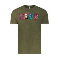 Vintage Olive love with guernsey cow Vintage Tee - AdoDesignShop