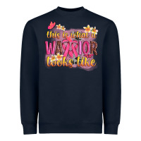 Navy this is what a warrior looks like Heavyweight Sweatshirt - NancyCooperArtShop