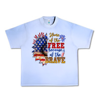 Grape Ice home of the free because of the brave Urban Heavy Tee - NancyCooperArtShop