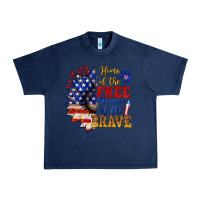 Navy home of the free because of the brave Urban Heavy Tee - NancyCooperArtShop