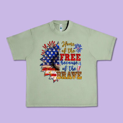 Home Of The Free Because Of The Brave Urban Heavy Tee Designed By Nancycooperartshop