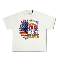 Pistachio home of the free because of the brave Urban Heavy Tee - NancyCooperArtShop