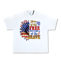 White home of the free because of the brave Urban Heavy Tee - NancyCooperArtShop