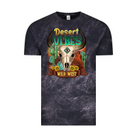 Cloud Black desert vibes wild west Vintage Tee - NancyCooperArtShop