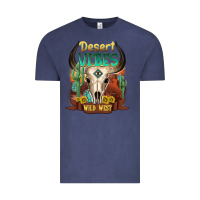 Vintage Denim desert vibes wild west Vintage Tee - NancyCooperArtShop