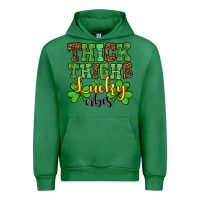 Emerald St. Patrick's Thick thighs lucky vibes Urban Hoodie - OliviaCreatesArt