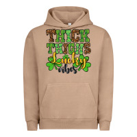 Pigment Burro St. Patrick's Thick thighs lucky vibes Urban Hoodie - OliviaCreatesArt