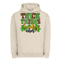 Pigment French Oak St. Patrick's Thick thighs lucky vibes Urban Hoodie - OliviaCreatesArt