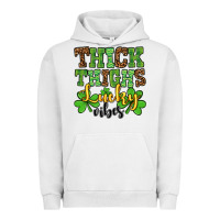 Pigment Lunar Rock St. Patrick's Thick thighs lucky vibes Urban Hoodie - OliviaCreatesArt