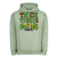 Pigment Oil Green St. Patrick's Thick thighs lucky vibes Urban Hoodie - OliviaCreatesArt