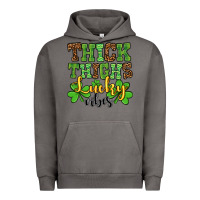 Pigment Tornado St. Patrick's Thick thighs lucky vibes Urban Hoodie - OliviaCreatesArt