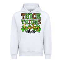 White St. Patrick's Thick thighs lucky vibes Urban Hoodie - OliviaCreatesArt