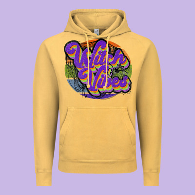 Witch Vibes Vintage Hoodie Designed By Jahusdesignshop