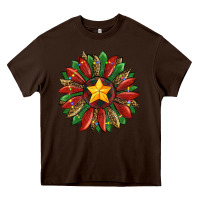 Chocolate Brown christmas sunflower Heavy Core Tee - RanaPortraitStore