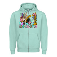 Seafoam Egg Cavator Easter Zipper Hoodie - BundleAndBundleShop