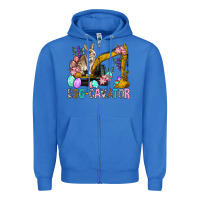 True Royal Egg Cavator Easter Zipper Hoodie - BundleAndBundleShop