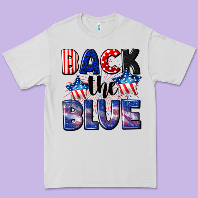 Back The Blue 4th Of July Premium Tee Designed By Cowgirlartshop