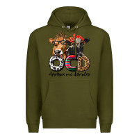 Army Green OCD Obsessive Cow Disorder Premium Hoodie - texasbilliewilder