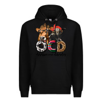 Black OCD Obsessive Cow Disorder Premium Hoodie - texasbilliewilder